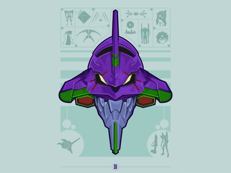 anime, EVA Unit 01, Neon Genesis Evangelion, robot, 720P