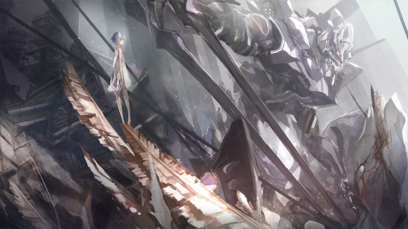 metal, broken, junkyard, glass - material, silver colored, 1080P, built structure, no people, scrap metal, shiny, abandoned, architecture, industry, EVA Unit 01