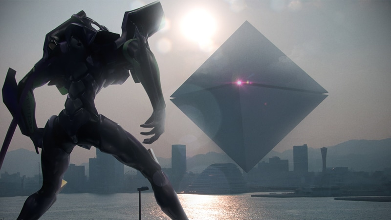 Evangelion, Ramiel (Neon Genesis Evangelion), Evangelion Unit-01, 1080P, Anime, Neon Genesis Evangelion