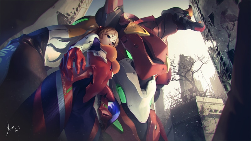 representation, nature, 1080P, anime girls, group of people, sunlight, Asuka Langley Soryu, outdoors, day, multi colored, real people, panoramic, clothing