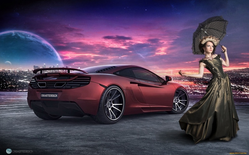women, girls, 12r, females, mclaren, supercars, unbrella, mp4, 1080P