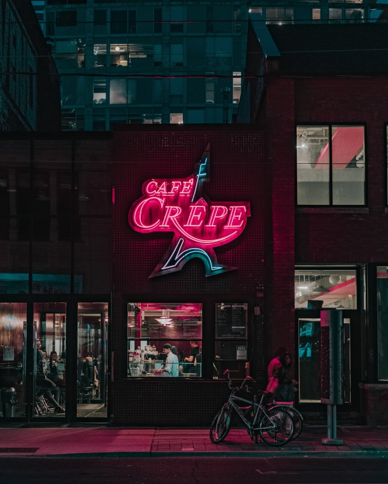 no people, urban Scene, 4K, standing, shop window, two, transportation, street, sign, text, communication, architecture, crepe, illuminated, neon light