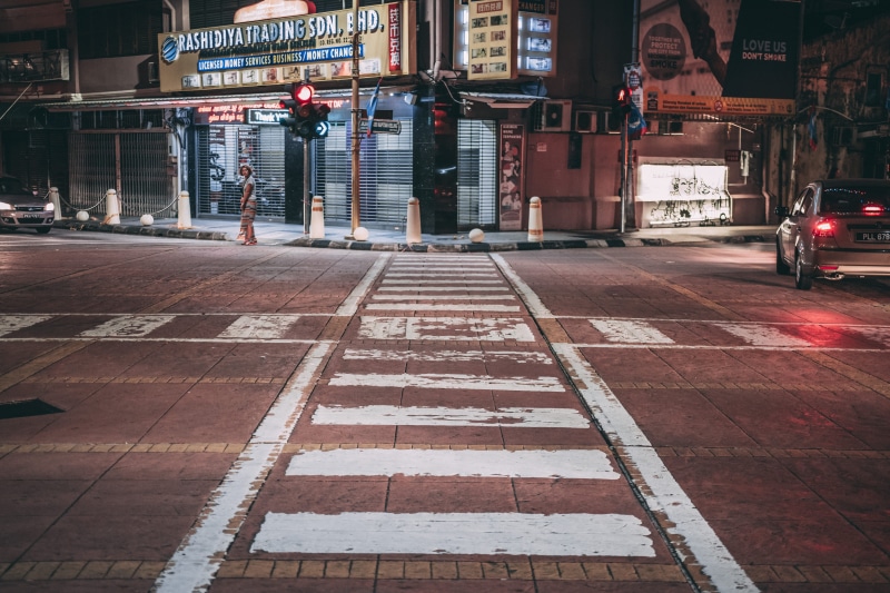 urbanscape, crosswalk, 5K, cross, grunge, standing, storefront, road, marking, penang, the way forward, mode of transportation, communication, outdoors