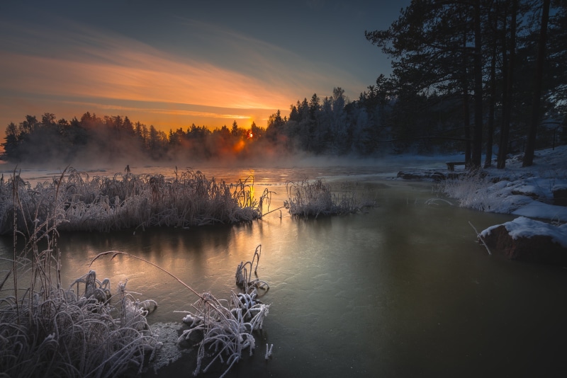 cold - Temperature, WOW, finland, ice, frozen, langinkoski, lake, frost, water, day, evening, snowy day, frozen lake, 5K, Beauty, nature, kotka, snow
