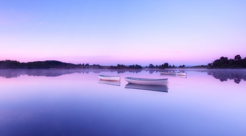 Scotland, tranquil Scene, nature, landscape, day, two, reflection, calm, sky, tree, lake, blue, peaceful, 4K, outdoors, Morning, near, sunrise - Dawn