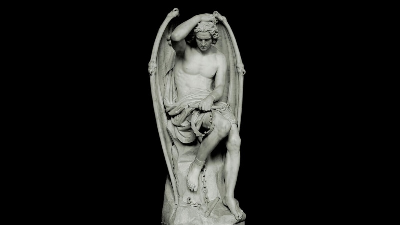 guillaume, guillaume geefs, lucifer, 1080P, geefs, statue, sculptures, 1920x1080