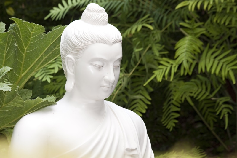 spiritual, statue, no people, representation, figure, park, art and craft, religion, focus, green, male likeness, 4K, tree, nature, fernöstlich, creativity