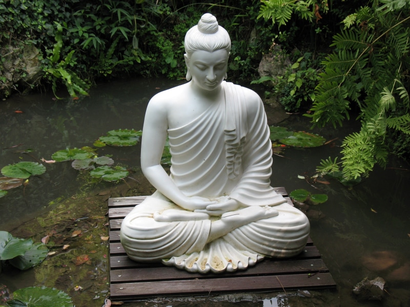 outdoors, representation, no people, buddha, Italy, Garda, plant, sculpture, growth, nature, human representation, plant part, 2K, creativity, statue