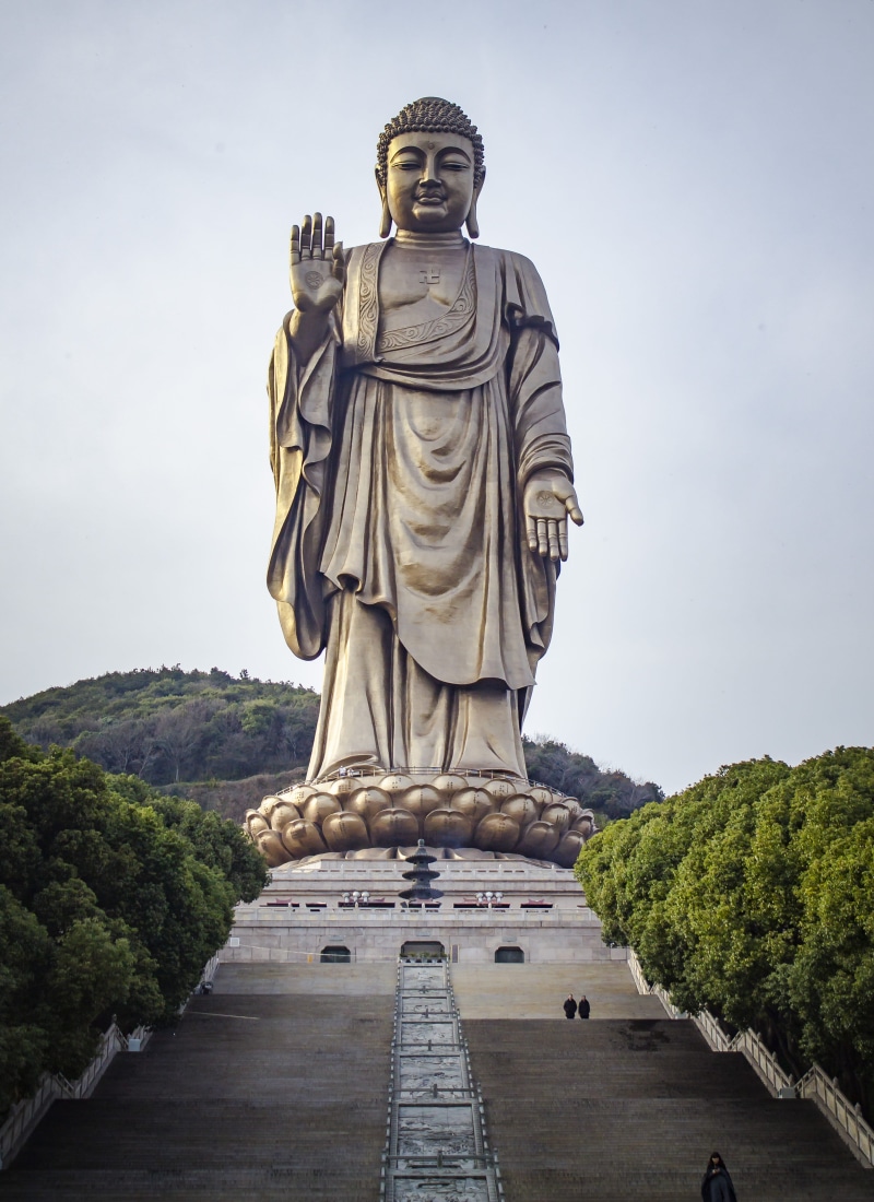 sky, religion, tree, built structure, female likeness, sculpture, statue, representation, creativity, no people, belief, architecture, day, plant, human representation