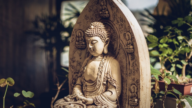 pattern, representation, indoors, spirituality, india, vine, human representation, architecture, close-up, buddah statue, vase, carving, religion, worship
