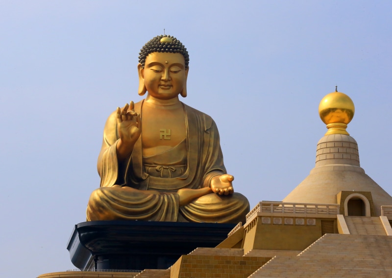 cultures, famous Place, gold colored, 4K, idol, religion, spirituality, sky, no people, architecture, low angle view, human representation, representation