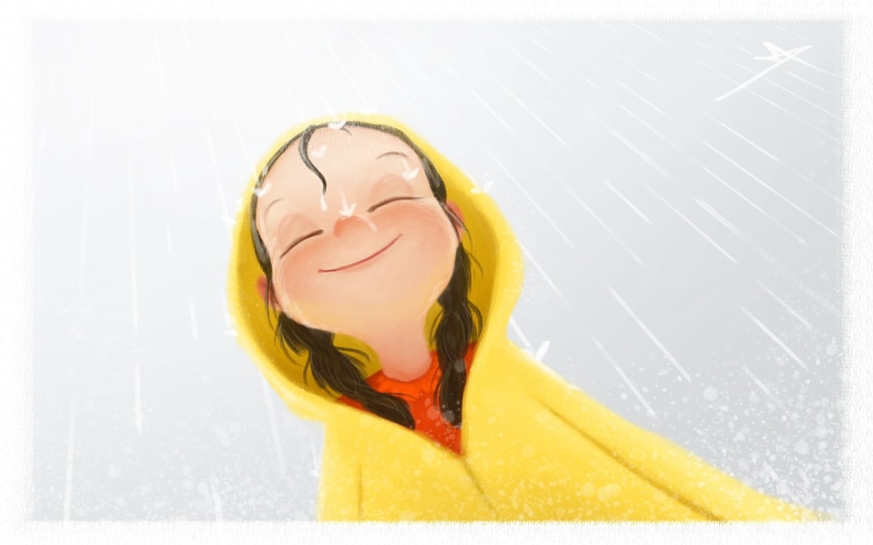 eyes closed, young Adult, cold temperature, illustration, wearing, winter, happiness, human Face, snow, portrait, raincoat, beauty, hood, girl, headshot