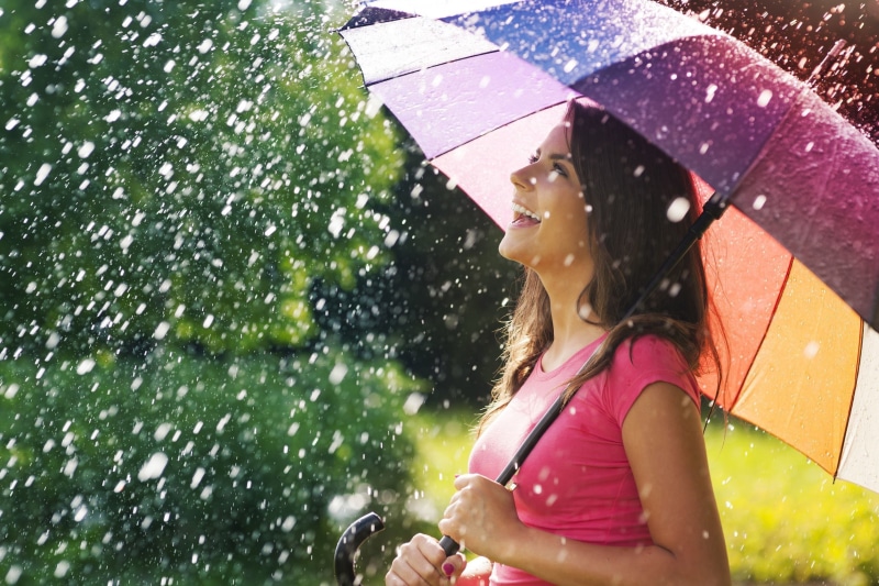 caucasian Ethnicity, nature, blue, HD, leisure activity, brunette, summer, 1080P, joy, smile, weather, beautiful woman, autumn, adult