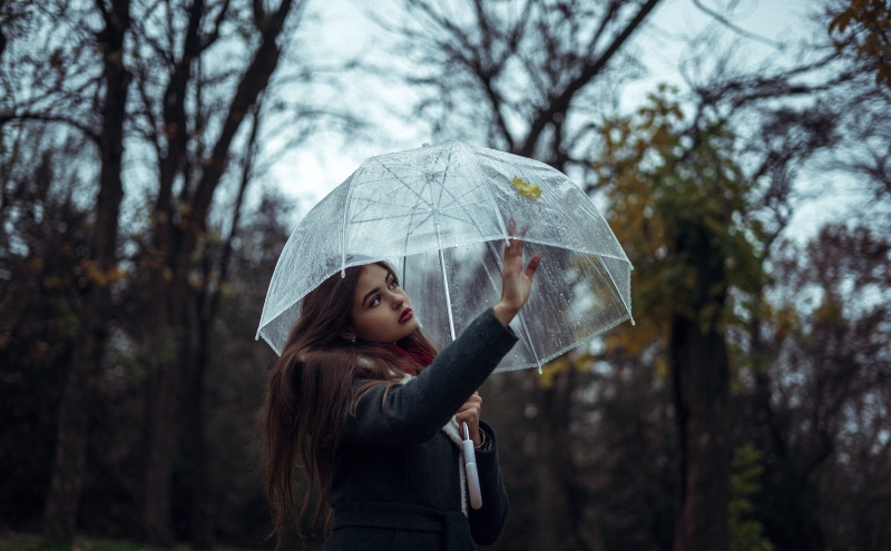 fall, happiness, nature, forest, 5K, fashion, girls, looking, coat, portrait, dark, park - Man Made Space, beauty, wood, standing, loneliness, trees, season