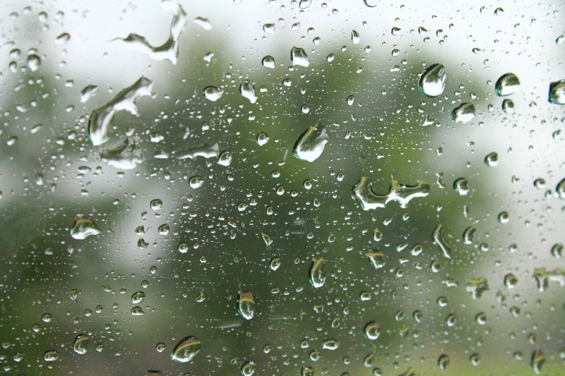 raindrop, rainy, weather, photo, abstract, no people, freshness, nature, macro, purity, window seat, rain, transparent, full frame, 4K, glass - Material