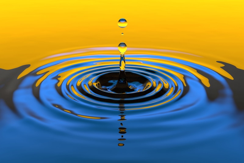 purity, beauty in nature, water Surface, drop, impact, circle, blue, rippled, macro, raindrop, shape, Water droplet, day, water, splashing droplet, nature