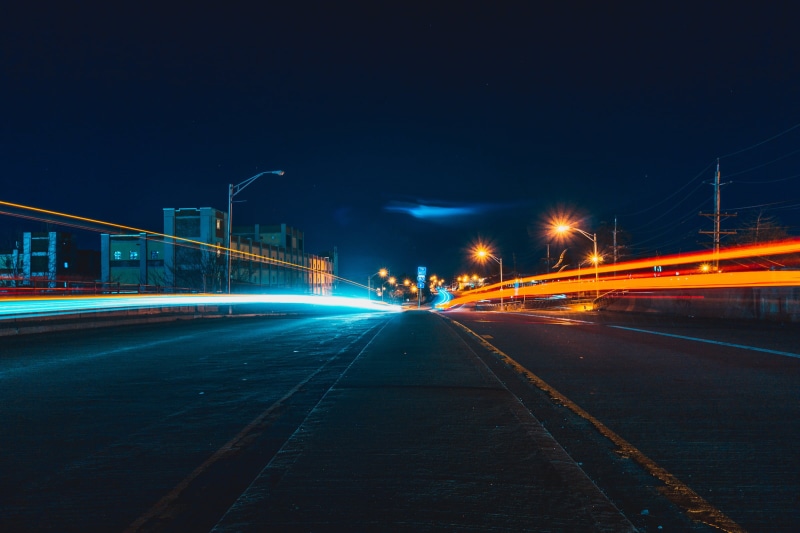 night, direction, outdoors, time, long, street, road, photography, dusk, connection, speed, 1080P, the way forward, blurred motion, lights, transportation