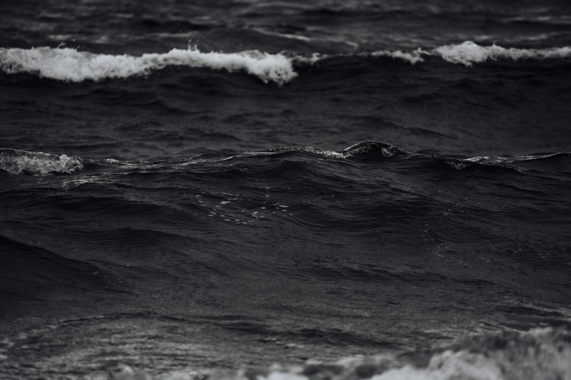 #sea, black and white, water, rippled, grayscale, waterfront, outdoors, backgrounds, beach, ocean, tide, 8K, waves, body of water, desktop