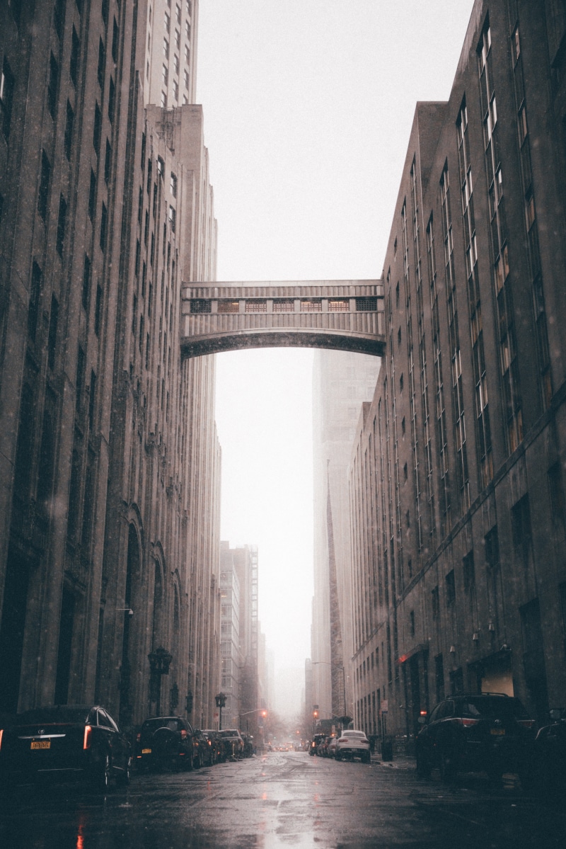 built Structure, road, window, new York City, lower Manhattan, vanishing Point, new york, winter, car, night, bridge, rise, city, snowstorm, different