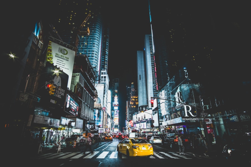 tower, architecture, manhattan - New York City, car, road Intersection, billboard, avenue, moody, midtown Manhattan, new York City, built Structure, uSA
