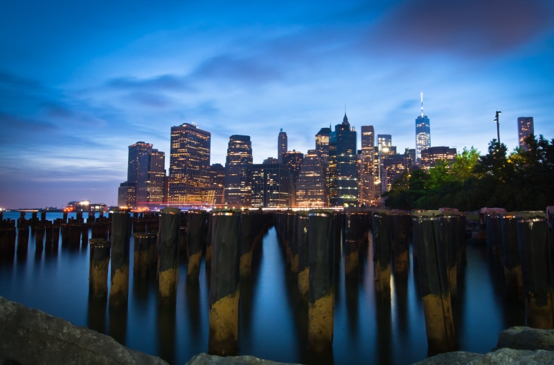 Brooklyn heights, east river, nighttime, skyscraper, brooklyn bridge park, buildings, new York City, architecture, cityscape, famous Place, lower manhattan