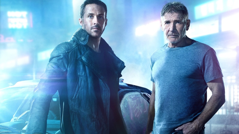 men, Blade Runner 2049, gray, Jared Leto, t, jacket, two, black, 2K, best movies, s, Harrison Ford, crew, Ryan Gosling, shirt, neck