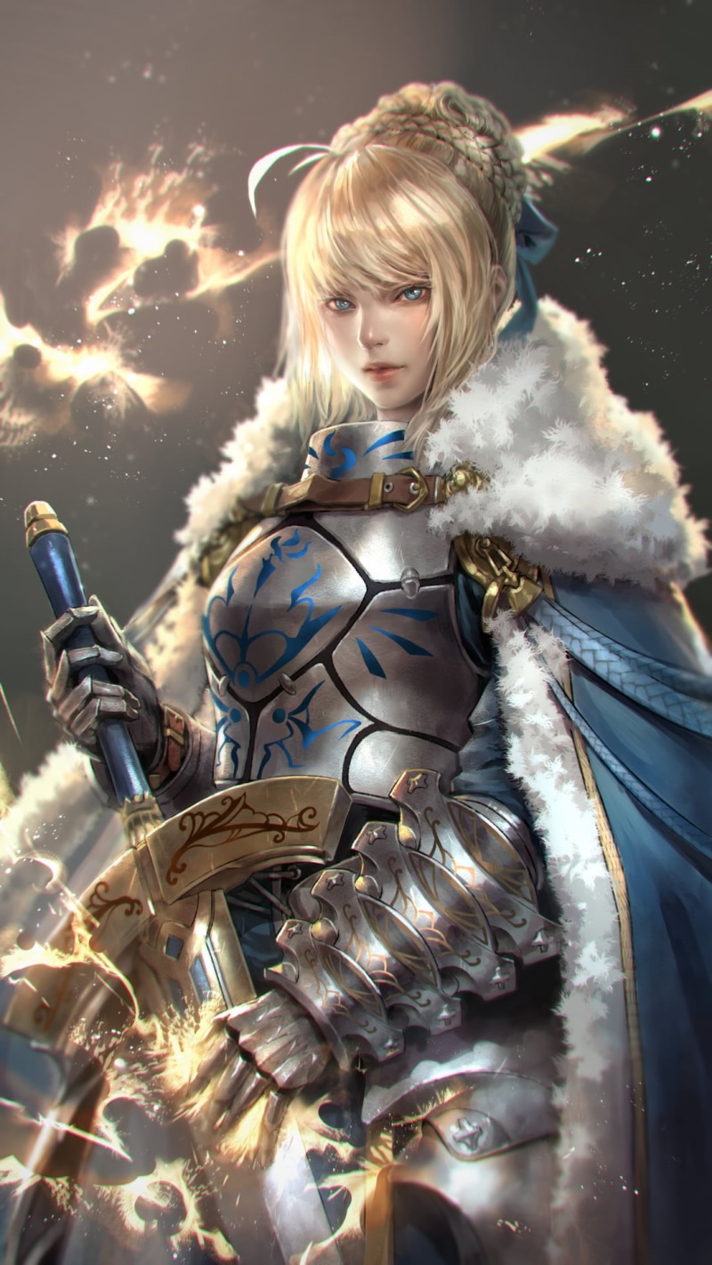 1080P, caucasian Ethnicity, Fate Series, fantasy, one Person, cold temperature, series, winter, women, teenager, people, sword, armor, females, beauty