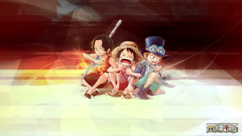 Monkey D. Luffy, people, sunlight, architecture, two people, lens flare, boys, Anime, males, One Piece, childhood, child, 1080P, clothing, lifestyles