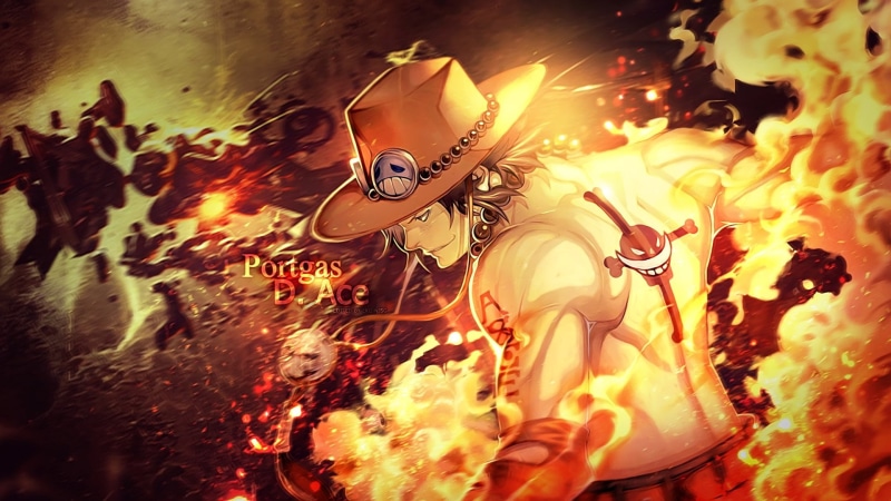 flame, One Piece, close-up, digital, fire, portgas, indoors, blurred motion, heat - temperature, high angle view, no people, lighting equipment, Anime