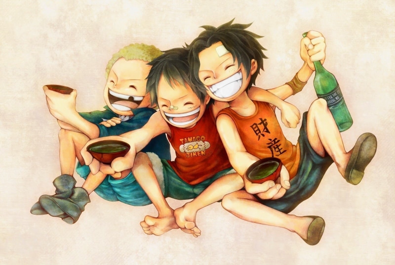 Portgas D. Ace, Monkey D. Luffy, 720P, Anime, One Piece, Sabo (One Piece)