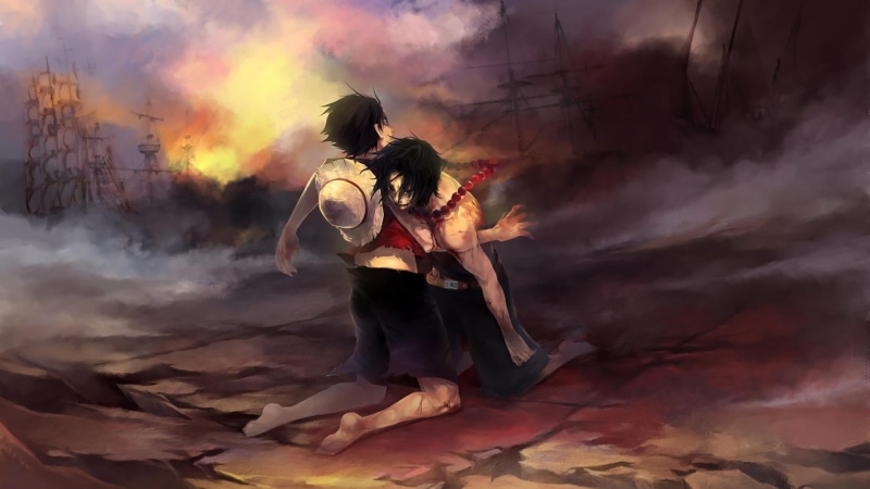 brothers, portgas d. ace, anime, 1080P, one piece, death, monkey d. luffy