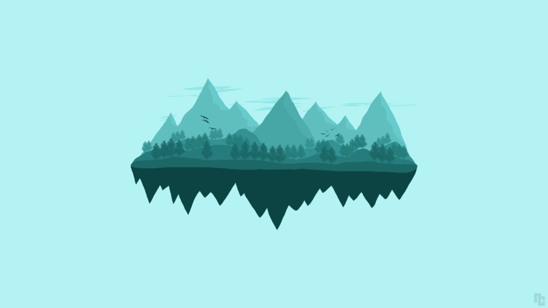 1080P, Minimalist, Landscape, Artistic, Mountain, Vector