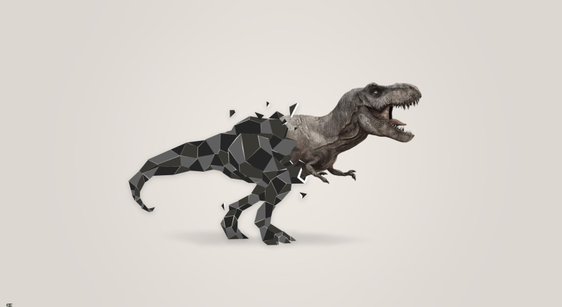 Polygon, extinct, 1080P, rex, vertebrate, Dinosaurs, one animal, mammal, Creative, animal wildlife, dinosaur, cut out, black, full length, side view, representation