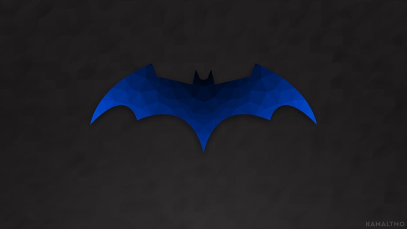 night, black background, textured, paper, 4K, indoors, copy space, dark, single object, close-up, animal themes, Batman, blue, design, creativity, nature