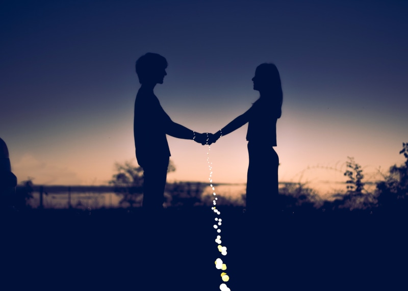 parent, togetherness, outdoors, men, women, action, bonding, silhouettes, people, emotion, standing, sky, two people, couple, sun, child, males, black Color