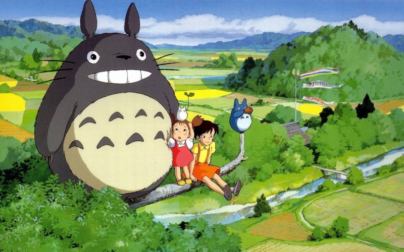 Mini Totoro (My Neighbor Totoro), illustration, grass, Movie, My Neighbor Totoro, art and craft, mountain, tree, outdoors, nature, animal, Totoro (My Neighbor Totoro)
