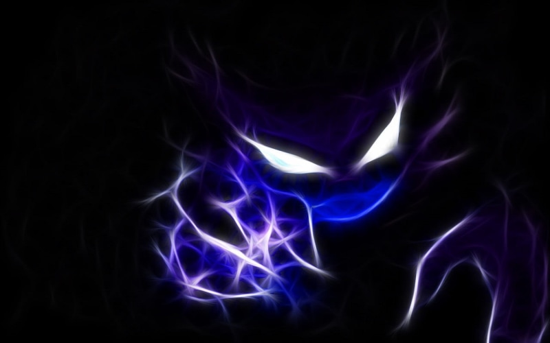 purple, dark, blue, science, nature, burning, studio shot, indoors, shape, no people, pokemon, environment, black background, Pokemon First Generation