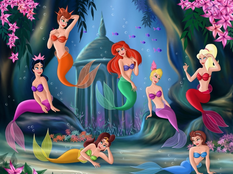 representation, beauty, tree, flowers, forest, summer, holiday, outdoors, Princess, disney, little, 2K, castle, algae, fanart, tale, fantasy, computer Graphic