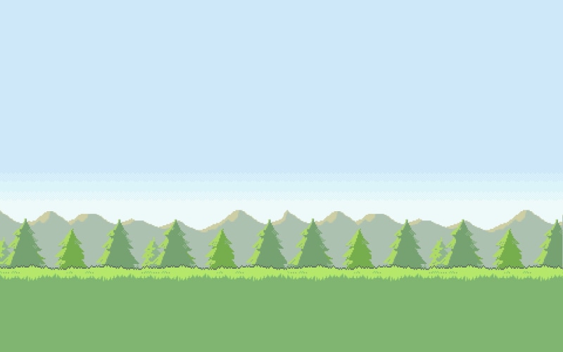 copy space, meadow, in a row, the sky, blue, springtime, tree, leaf, computer Graphic, land, rural Scene, growth, mountains, no people, grass, landscape