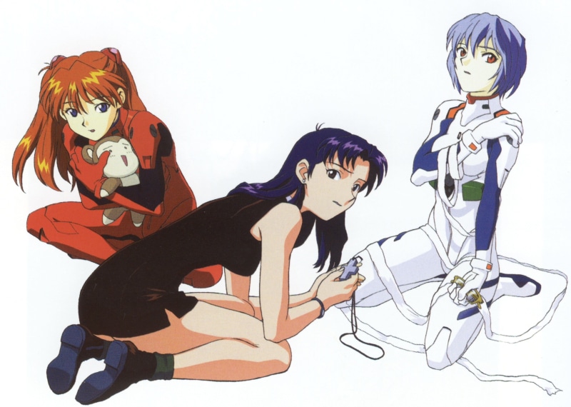 katsuragi, ayanami rei, art, 2K, katsuragi misato, genesis, ayanami, anime, misato, asuka, evangelion, hd, Asuka Langley Soryu, neon, langley, rei, soryu