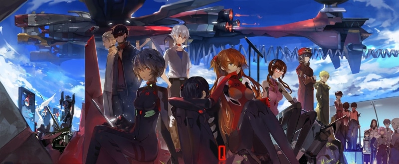 performance, outdoors, leisure activity, waist up, men, large group of people, looking, togetherness, Evangelion: 3.0 You Can (Not) Redo, group of people