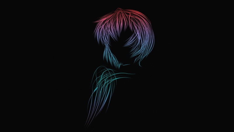 light painting, 1080P, minimalism, nature, blue, cut out, copy space, black background, blurred motion, studio shot, no people, Ayanami Rei, long exposure