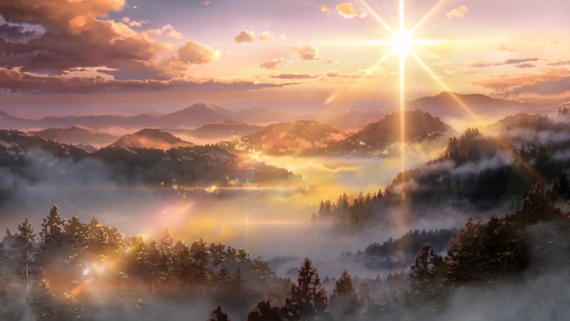 Japan, forest, sunset, Kimi no Na Wa, Your Name, anime, 1080P, landscape