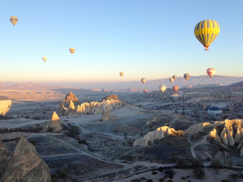 goreme, air, travel, Turkey, nevsehir, hot air balloons, tufa, Cappadocia, balloons, flying, tuff, anatolia, 1080P, heat - Temperature, sky, uchisar, nature