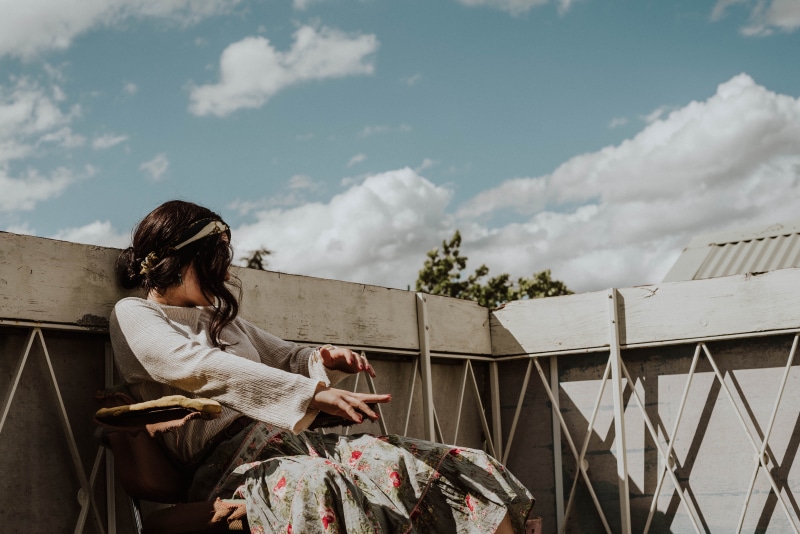 one person, adult, railing, nature, nikon, holding, portrait, sky, built structure, beautiful, teenagers, girl, vintage, teen, leisure activity, grunge