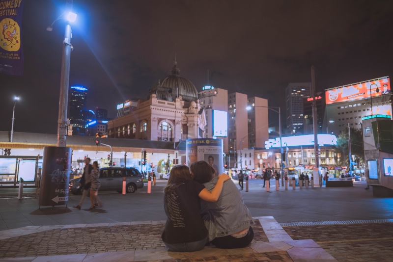 night, teenagers, beautiful, real people, grunge, city life, vintage, religion, women, girls, couple, built structure, building exterior, group of people