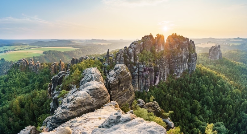 Explore, rock - Object, rock, Landscape, photography, mountains, mountain, Summer, Wonderwall, surrounded, travel, 4K, panorama photography, Sächsische-Schweiz