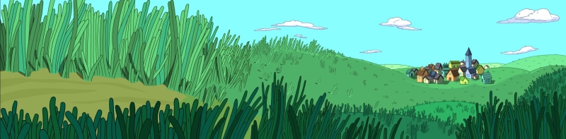 tropical climate, green, animal, marine, travel, no people, group of animals, grass, animal themes, day, sea, outdoors, Adventure Time, land, plant, cartoon