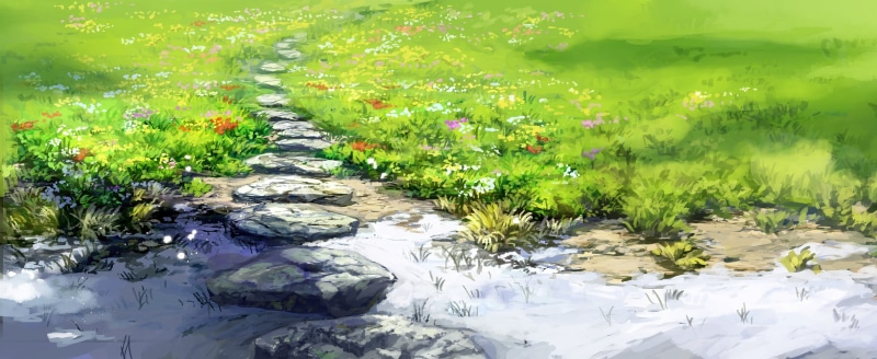 multiple display, growth, no people, flowering plant, beauty in nature, tranquility, plant, lake, water, field, rock, ornamental garden, outdoors, grass