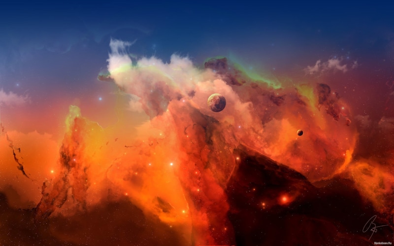outdoors, animals in the wild, nebula, no people, animal, planet, space art, illustration, artwork, luminosity, animal wildlife, swimming, digital art